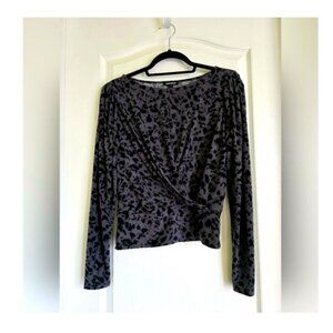 Express Black and Gray Patterned Blouse